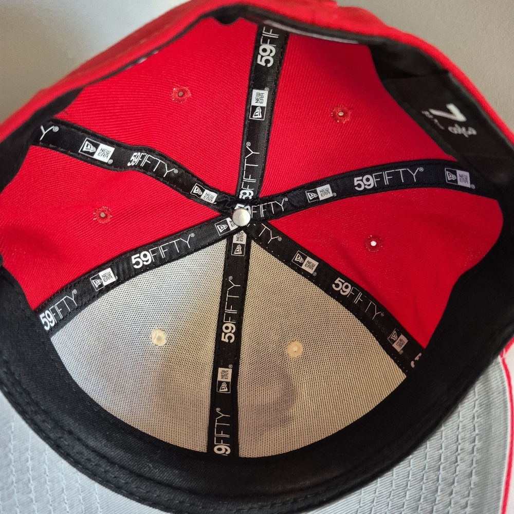 New Era Chicago Bulls Fitted Ball Cap 7 3/8 - Picture 2 of 6